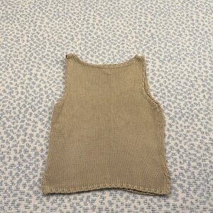Ann Taylor Beige Knit Tank Top